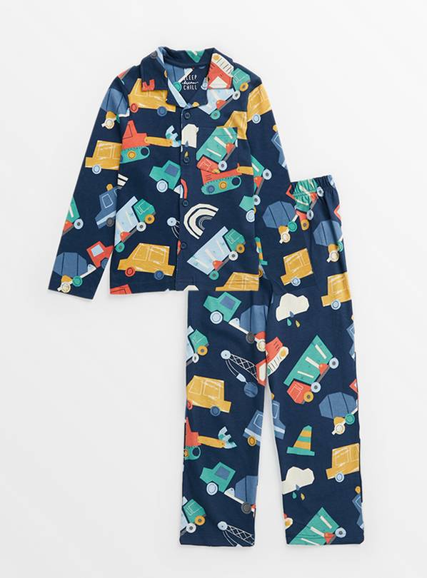 Buy Navy Vehicle print traditional pyjamas 5 6 years Pyjamas Argos